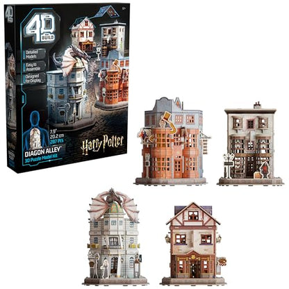 4D Build Harry Potter Diagon Alley Playset 3D Puzzle Model Kit for Adults - style: Diagon Alley 3D Puzzle 287 pcs