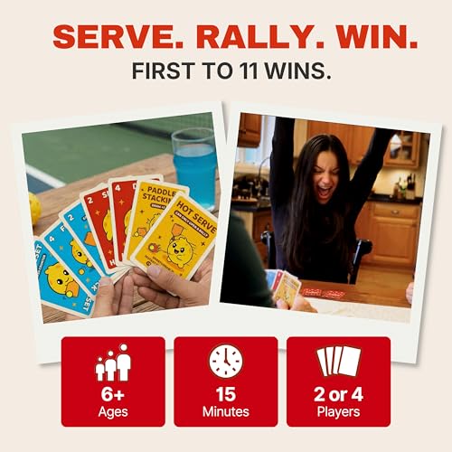 The Pickleball Card Game, Pickleball Gift for Men, Women & Players | Fast-Paced Off-Court Party Game for Game Night, Easy to Learn, 2 or 4 Players, 15-20 Minute Gameplay