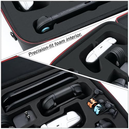WPGEAR Hard Carrying Case Compatible with Nintendo Switch 2 & Accessories | Travel Bag Holds Switch 2 Console, Pro Controller x 2, Joy-Con Grip, Dock, Power Adapter, 21 Games, Cables and Accessories
