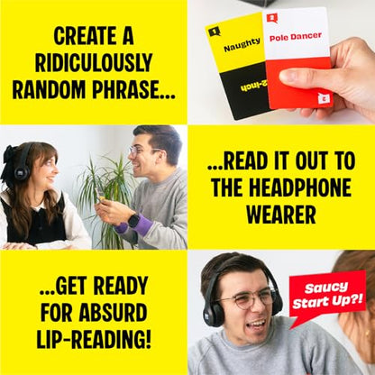 Lucky Egg Sorry What - Award Winning Lip Reading Friends Party Game Based On The Headphone Challenge TikTok Trend - 2+ Players 40,000 Funny Word Phrase Combinations Card Game for Friends - style: Adult Edition (Age 17+)