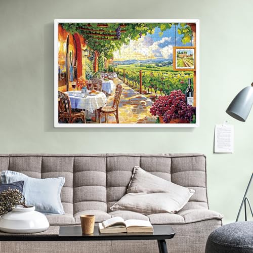 Jigsaw Puzzles 500 Pieces for Adults Natural Wine Estate, 500 Piece Vineyard 500 Piece Puzzles for Adults, Activity Game, Puzzle Great Gift for Friends 20.5 * 15 Inch - style: Wine Estate