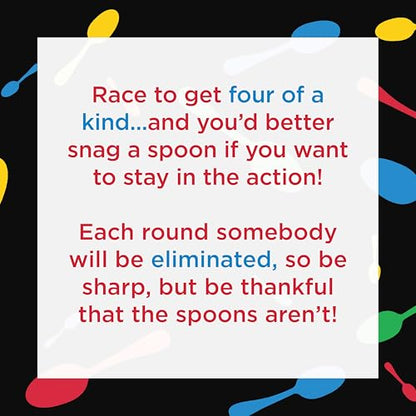 PlayMonster Giant Spoons,Card Games for Kids - Spoons Game,Deck of Cards,Fun Family Games for Kids and Adults, Playing Cards,Game Night, Travel Games, 3-6 Multi-Player Card Game,Ages 7+