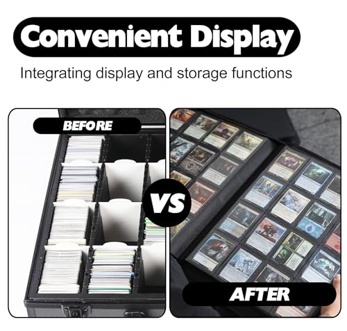 Premium 2000 Pocket Card Binder - 20 Pocket Trading Card Binder with Sleeves Fits 2000 Cards, Ringless Card Album for TCG - Model A，Classic Black - color: 20P - Classic Black