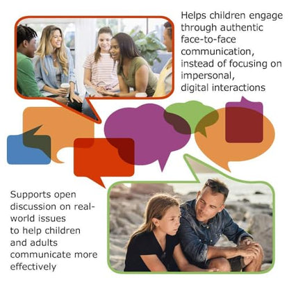 Face to Face Transitions - Elementary to Middle School Conversation Game, Conversation Starters for Students, Parents, and Teachers, 96 Scenario Cards, Ages 10+