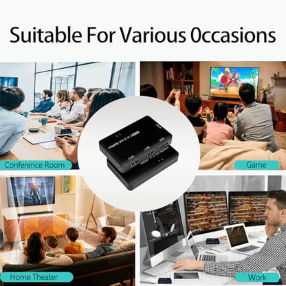 hdmi Splitter 1 in 2 Out - 4k hdmi Splitter 1x2 for Dual Monitors and tv, Supports high-Speed 2 Monitors in 1 Computer(4K 1 in 2)