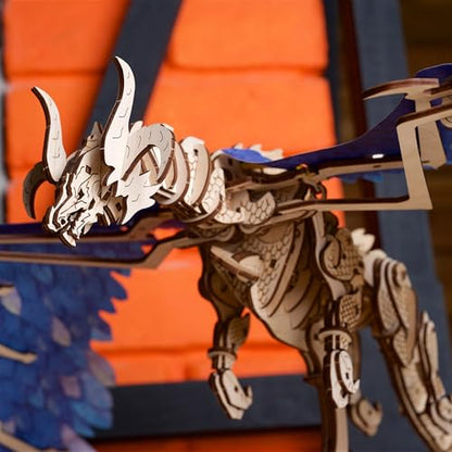 UGEARS 3D Wooden Puzzles for Adults - Windstorm Dragon 3D Puzzle - Mechanical Model Kits for Adults to Build - DIY Building Set Gifts for Fathers Day, Brain Teaser Puzzle, Hobby Kit - style: Windstorm Dragon