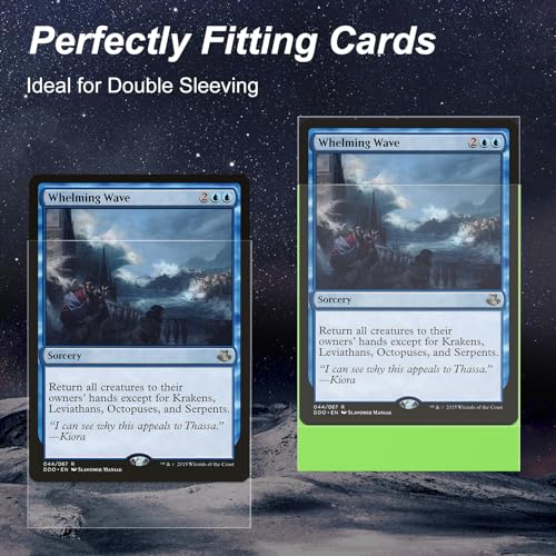 400 Pack Card Sleeves, 200 Matte Green Trading Card Sleeve and 200 Perfect Fit Sleeves Ideal for Double-Sleeving, Compatible with MTG, TCG - color: Green, size: 400 Pack