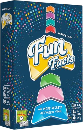 Fun Facts Party Game - Learn Surprising Facts About Friends and Family! Engaging Cooperative Game for Kids & Adults, Ages 8+, 4-8 Players, 30 Minute Playtime, Made by Repos Production