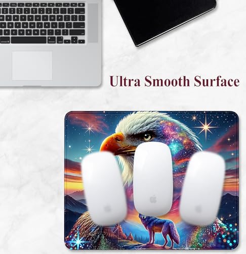 Anti Slip Rubber Eagle Mouse Pad, Starry Sky Computer and Office Mouse Pad | High Density Smooth Surface, Anti Slip Rubber Bottom Stable And Not Displaced, Exquisite Lock Edge Wear-Resistant And Durable - color: Starry Sky Eagle