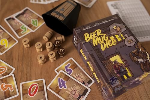 25th Century Games Beer Mug Dice Fun Dice Rolling Game for Families & Friends | Ages 8+ | 3-6 Players | Pub-Themed Strategy & Luck Card Game
