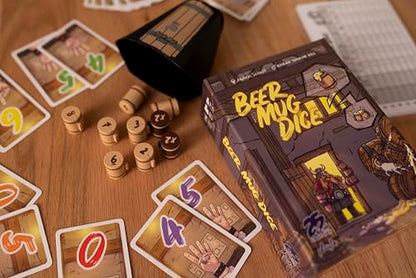 25th Century Games Beer Mug Dice Fun Dice Rolling Game for Families & Friends | Ages 8+ | 3-6 Players | Pub-Themed Strategy & Luck Card Game