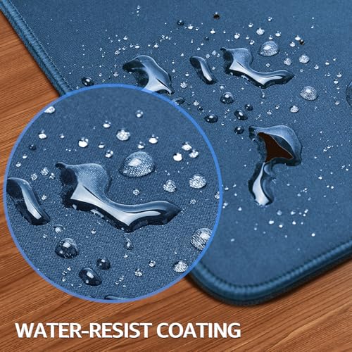 KTRIO Large Gaming Mouse Pad, Desk Mat, 31.5 x 15.7 in, Navy Blue, XXL | Smooth Micro-Weave Surface, Artistic Pattern Design, Non-Slip Rubber Base, Durable Stitched Edges, Office & Home Use - color: Navy Blue, size: 31.5l X 15.7w Inches