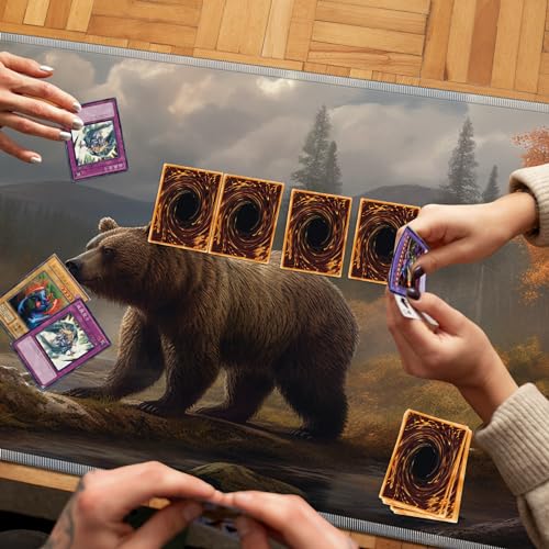MTG Playmat, 24 x 14 inches, Brown Bear, Trading Card Game Play Mat - color: Brown Bear, size: Regular