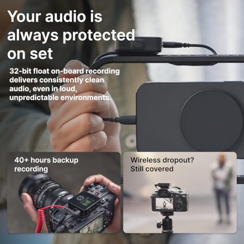 RØDE Wireless PRO Compact Wireless Microphone System with Timecode, 32-bit Float On-board Recording, 2 Lavalier Microphones and Smart Charge Case for Filmmaking and Content Creation | 32-Bit Float Onboard Recording, Timecode, Series Iv 2.4ghz, 32GB Tx Mem