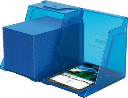 Gamegenic Bastion 100+ XL Deck Box - Compact, Secure, and Perfectly Organized for Your Trading Cards! Safely Protects 100+ Double-Sleeved Cards, Blue Color, Made