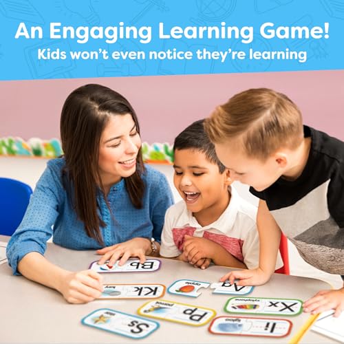 Alphabet Puzzle Games for Kindergarten - 26 Pairs Self-Correcting ABC Puzzles for Kids Ages 3-5 - ABC Puzzle Matching Game, Alphabet Puzzles Toddler Learning Toys - Preschool Classroom Must Haves - style: ABC Alphabet Puzzle