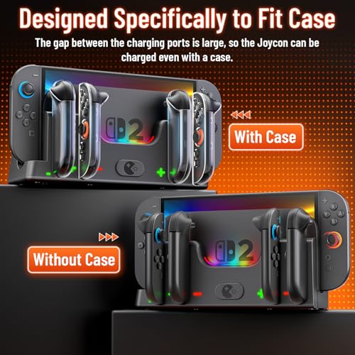Switch Controller Charger Dock Station Compatible with Nintendo Switch & OLED Model Joy-con, Charging Dock Station Support to Charge 6 Joycons - size: 9''