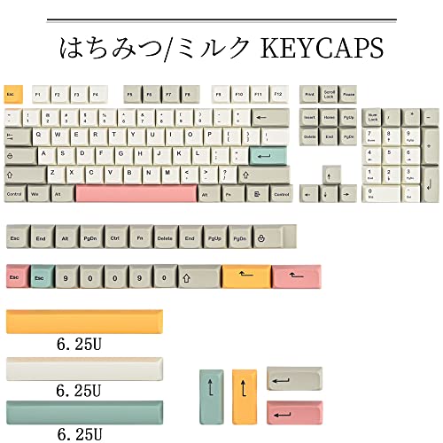 PBT keycaps 60 Percent Dye-Sub XDA 134 Retro keycap Set for Cherry MX Gateron Kailh Switches Gaming Mechanical Keyboard (Retro 9009) - color: Retro 9009
