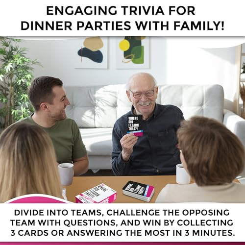 Trivia Card Games for Adults — Family Board Games for Teens and Adults | 500 Science Questions Trivia Cards with Answers – Fun Party Game for Family Game Night - color: 3. Science