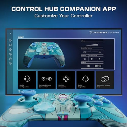 Turtle Beach Rematch Advanced Wired Gaming Controller for Xbox & PC | Xbox Series X|S, Xbox One, PC, 2 Remappable Buttons, Hall-Effect Triggers, Audio Controls, Glows-in-the-Dark, Blue Kitsune - color: Blue Kitsune