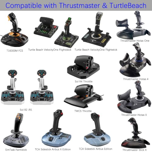 HTLAKIKJ 2 Set Hotas Desk Mount for Flight Simulator Controls | Compatible with Thrustmaster Sol R2/R1/R4, Hotas 4/X/One/ Stick X/T-16000M Flight Throttle and Joystick Flight Sim Holder