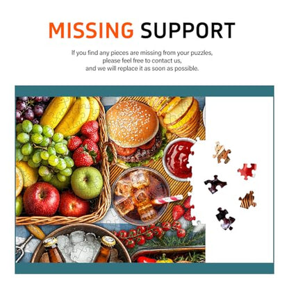 1000 Piece Jigsaw Puzzle for Adults, Spring Picnic Food Puzzle | Colorful Picnic and Gourmet Feast Puzzle with Fruits, Bread, Drinks and More, Challenging Family Activity, 26.65 x 19.25 in - color: Plentiful Picnic