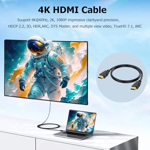 6.6FT HDMI Cable 20-Pack, Shielded 4K HDMI Cord, Gold-Plated HDMI to HDMI Cable 120Hz ARC&CL3 Rated, HDCP 2.2, 3D HDR| for Docking Station, PC,Monitor, Switch, Splitter, PS5, PS4, Xbox, TV, Soundbar - size: 6.6 ft