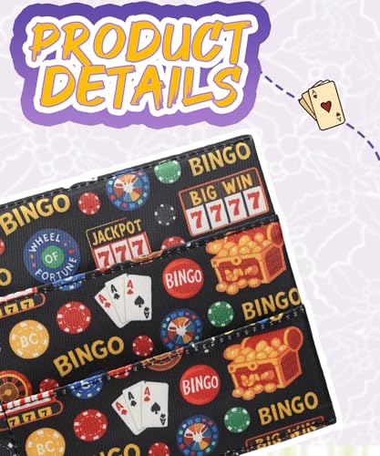 Card Holder for Canasta, Poker, Bridge & Casino Games | Bingo Pull Tabs & Gambling Tickets - Card Game Player Gifts for Adults & Seniors - color: Red/Black