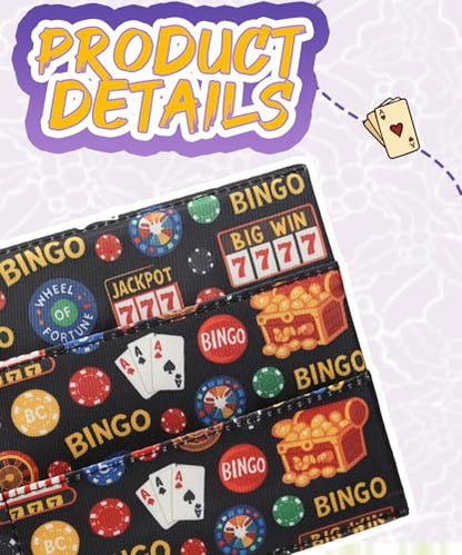 Card Holder for Canasta, Poker, Bridge & Casino Games | Bingo Pull Tabs & Gambling Tickets - Card Game Player Gifts for Adults & Seniors - color: Red/Black