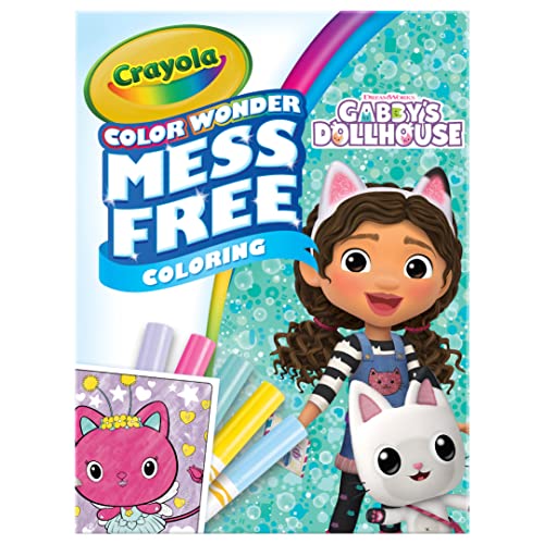 Crayola Gabbys Dollhouse Color Wonder Activity Set, Mess Free Coloring Pages for Toddlers, No Mess Activity, Toys & Gifts for Kids - style: Gabby's Dollhouse