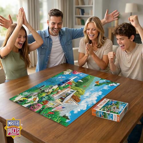 Masterpieces 300 Piece EZ Grip Jigsaw Puzzle - Lakeside Memories - 18"x24" - size: 300 Piece