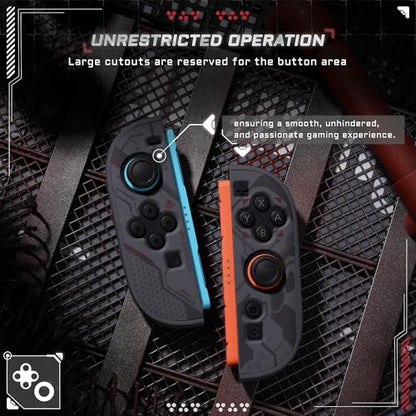 Geekshare PC Slim Protective Case Compatible with NS2, Detachable Shell with Shock-Absorption and Anti-Scratch Hard Cover - Black Cyber Mecha - color: Black Cyber Mecha