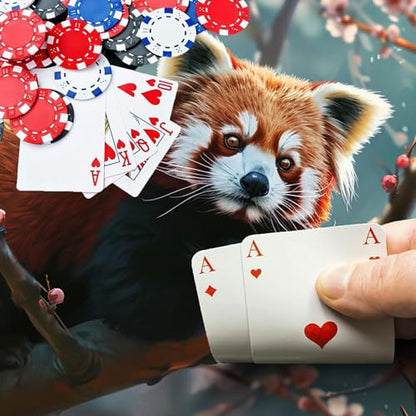 Red Panda for MTG & TCG Playmat Mouse Pad,BFDHGQZC 24" x 14" Game Mat for MTG/RPG/CCG Trading Card Game Playmats Table Mat Perfect for Card Games Video Games Computer Office - color: Red Panda