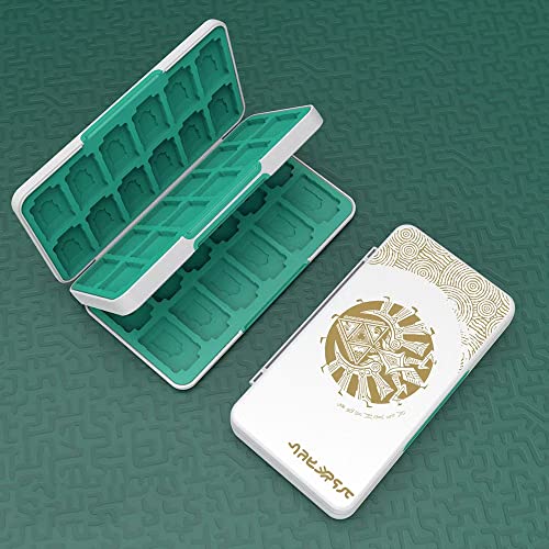 PERFECTSIGHT Switch Game Card Case Compatible with Nintendo Switch Games & Micro SD Cards, Switch 2 Game Holder Cartridge Case with 48 Game Card Slots Storage, White Kingdom - color: White Kingdom, size: 48 Slots