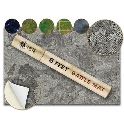 Melee Mats Wargaming Battle Mat, 48"x72" - Terrain for Warhammer 40K, Dungeons and Dragons, Tabletop RPG, Miniatures & Strategy Games - Durable Vinyl Map - color: Cobblestone, size: 48"x72