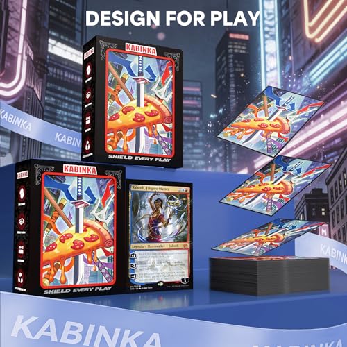 Kabinka MTG Card Sleeves - Turtles 100 Standard Size Pack | Clear Front & Matte Finish Back MTG Sleeves for Magic The Gathering TCG - color: A