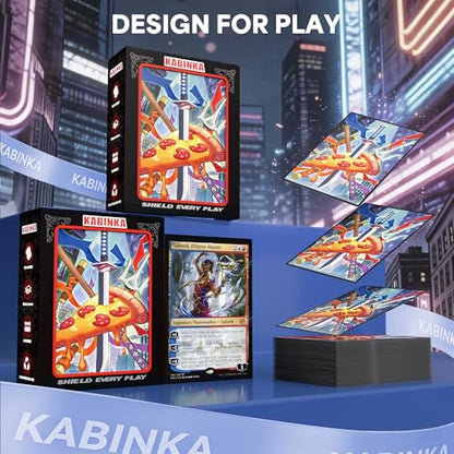 Kabinka MTG Card Sleeves - Turtles 100 Standard Size Pack | Clear Front & Matte Finish Back MTG Sleeves for Magic The Gathering TCG - color: A