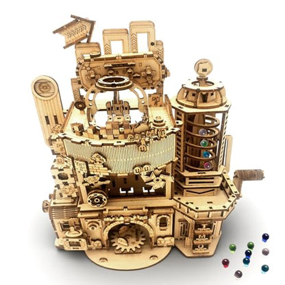 Wooden 3D Puzzle for Adults DIY Model Kits Wood Mechanical Crafts Set to Build Gift for Women Men Age 14+ Years Old - style: game factory