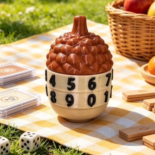 Board Game Life Counter - Pocket-Sized Mechanical Acorn-Shaped Tool | 3D Printing Board Game Recorder for Bar Cafe Holiday Party Family Gathering Teens Adults