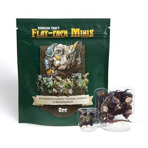 1985 Games Orc Minis Pack – Compatible with DND, RPG & Tabletop Games – Roleplaying Miniature Figures for TTRPG Quests - style: Orcs
