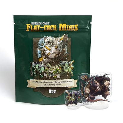 1985 Games Orc Minis Pack – Compatible with DND, RPG & Tabletop Games – Roleplaying Miniature Figures for TTRPG Quests - style: Orcs