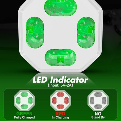 4 Pack Rechargeable Battery Pack Compatible with Xbox Series S/X,Charger Dock with 4 x 3600mWh NiMH Controller Battery Pack for Xbox One Wireless Controller - color: White