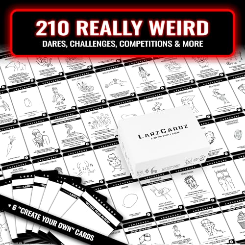 Weird Drinking Game for Adults - 216 Cards, Dares & Challenges | 210 insane prompts, easy-to-learn party starter for 3+ players, unhinged adult humor, college parties, game nights & pregames