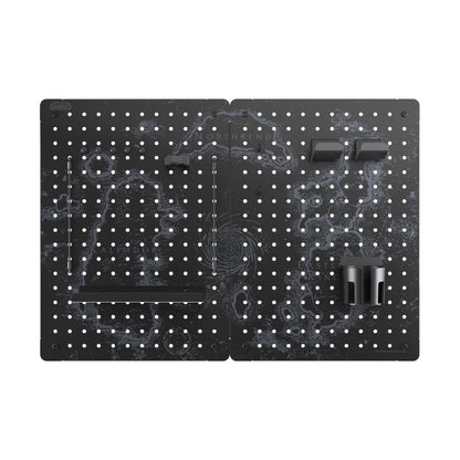 Blizzard Wow Official Licensed Heavy Duty Metal Pegboard 2 Pack Peg Board | Black Pegboards Wall & Desktop Organizer, Pegboard Panels with 7 Kinds of Accessories, Map of Azeroth, 22.8 * 16.6in - size: 22.8" * 16.6"-2 Pack
