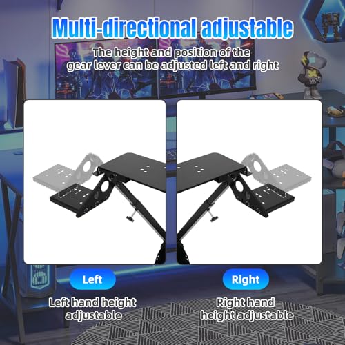 LGIB Sim Racing Wheel Stand Foldable & Adjustable Height Steering Wheel Stand for Logitech G25/G27/G29/G920/G923 & Thrustmaster T300/T300RS/T150 Simulator Cockpit without Gaming Steering Wheel Pedals