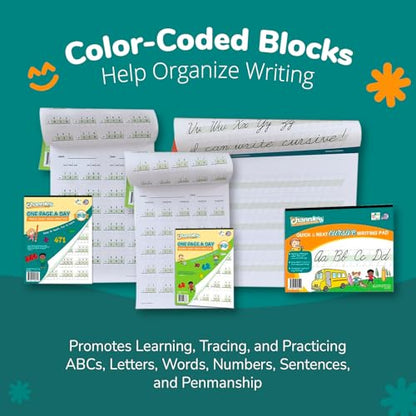 Best value Channie’s Visual Math, Handwriting, and Cursive Bonus Pack of 5 Separate Workbooks, Grades 1st – 3rd, With FREE Alphabet Card - Learning Workbook for Homeschool and After School - style: Visual Math, Handwriting, and Cursive Workbooks