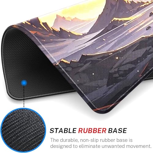 MTG Playmat- Stitched Edges Forest TCG Playmat-Non-Slip Landscape Play Mat Smooth Surface Rubber Base Board Game Mousepad 24x14 inches for Trading Card Game Playing with Storage Bags - color: Starry Sky