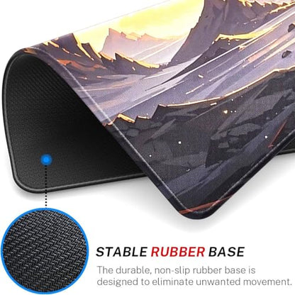 MTG Playmat- Stitched Edges Forest TCG Playmat-Non-Slip Landscape Play Mat Smooth Surface Rubber Base Board Game Mousepad 24x14 inches for Trading Card Game Playing with Storage Bags - color: Starry Sky