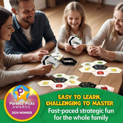 Groopic Monster's Style, Award-winning and Fun Twist on Rummy Game for kids | A fresh, innovative twist: build groups around definition cards. 53 big hexagonal cards, Monster Games for kids, ages 8+.