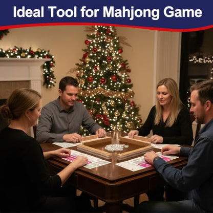 4Pcs Mahjong Card Line Reader, Pink Mah Jongg Line Finder | Mahjong Line Reader for Strategy Tool for Beginners, for Travel, Parties, Competitions, Game Nights - color: Pink